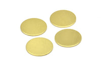 Raw Brass Disc, 10 Raw Brass Stamping Blanks Discs Without Holes (15x0.80mm) Y307 Y037