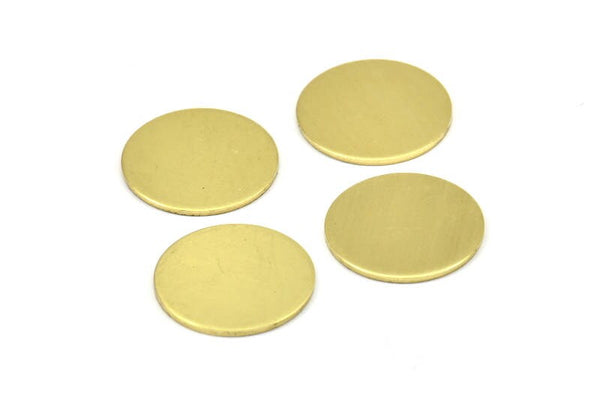 Raw Brass Disc, 10 Raw Brass Stamping Blanks Discs Without Holes (15x0.80mm) Y307 Y037