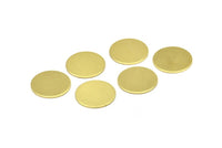 Raw Brass Disc, 10 Raw Brass Stamping Blanks Discs Without Holes (15x0.80mm) Y307 Y037