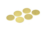 Raw Brass Disc, 10 Raw Brass Stamping Blanks Discs Without Holes (15x0.80mm) Y307 Y037