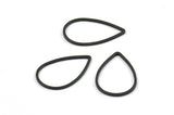 Black Drop Connector, 50 Black Oxidized Brass Drop Connectors (17x25x0.80mm) BS 1136 S869