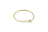 Brass Earring Wires, 25 Raw Brass Earring Studs, Wire Hoops (25x0.70mm) BS 2233