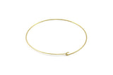 60mm Ear Hoops, 25 Raw Brass Earring Wires  (60x0.70mm) BS 2240