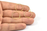 20mm Earring Hoops, 25 Raw Brass Earring Wires  (20x0.70mm) BS 2232