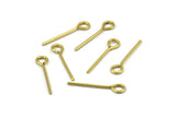 20mm Eye Pin, 100 Raw Brass Eye Pins, Findings (20x1mm) BS 2277