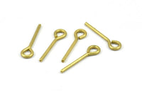 25mm Eye Pin, 25 Raw Brass Eye Pins, Findings (25x1.5mm) BS 2275