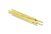 50mm Brass Tubes - 50 Raw Brass Tube Beads, Necklace Tubes, Minimalist Findings, Bracelet Crafts (1.5x50mm) BS 1786