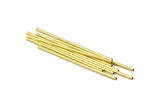 50mm Brass Tubes - 50 Raw Brass Tube Beads, Necklace Tubes, Minimalist Findings, Bracelet Crafts (1.5x50mm) BS 1786