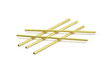 50mm Brass Tubes - 50 Raw Brass Tube Beads, Necklace Tubes, Minimalist Findings, Bracelet Crafts (1.5x50mm) BS 1786