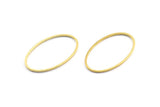 Brass Oval Connectors, 50 Raw Brass Oval Shaped Rings (16x26x0.8mm) BS 1861
