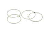 Silver Circle Connector, 25 Silver Tone Circle Connectors, Rings, Findings (25x0.80mm) BS 2415 D0390