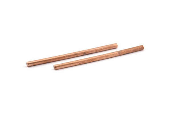 Himmeli Copper Tubes, 30 Raw Copper Tube Beads (2x40mm) D0103