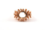 The King Ring Settings, 1 Rose Gold Plated Ring Setting with Pad Size 12x10mm U044 Q0240