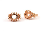 The King Ring Settings, 1 Rose Gold Plated Ring Setting with Pad Size 12x10mm U044 Q0240
