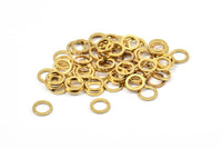 Gold Circle Ring, 40 Gold Plated Circle Ring Findings (8mm) B0117 Q0036