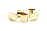 Gold Tube Beads, 2 Gold Plated Tubes, Beads (17x17mm) BS 1502 Q0290