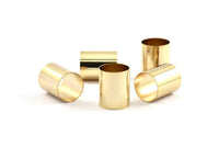Gold Tube Beads, 3 Gold Plated Tubes, Beads (20x16mm) BS 1489 Q0289