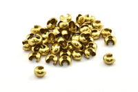 Brass Elevator Lock, 100 Raw Brass Elevator Locks for Chain, Necklace Findings, Bracelets Findings (7mm) BS 1794