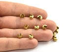 Brass Elevator Lock, 100 Raw Brass Elevator Locks for Chain, Necklace Findings, Bracelets Findings (7mm) BS 1794