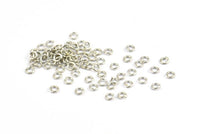 Silver Circle Connector, 500 Silver Tone Circle Connectors, Rings, Findings (3x0.70mm) A0725