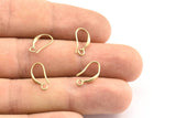 Brass Ear Hooks, 12 Raw Brass Earring Wires, Earring Hooks (14x7mm) BS 1814