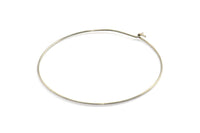 Steel Earring Hoops, 24 202L Stainless Steel Earring Wires  (50x0.70mm) BS 2264