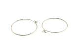 Steel Earring Hoops, 24 202L Stainless Steel Earring Wires  (25x0.70mm) BS 2266