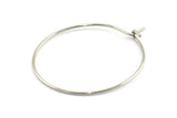 Steel Earring Hoops, 24 202L Stainless Steel Earring Wires  (25x0.70mm) BS 2266