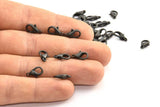 Black Parrot Clasp, 25 Oxidized Alloy Black Lobster Claw Clasps (12x6mm) S288