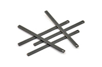 Black Bar Pendant, 12 Oxidized Brass Black Bar Pendant, Findings (55x3x1mm) Brc 154--a0826 A0907 S289