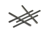 Black Bar Pendant, 12 Oxidized Brass Black Bar Pendant, Findings (55x3x1mm) Brc 154--a0826 A0907 S289