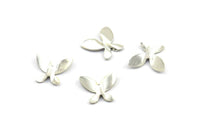 Silver Diy Jewelry, 25 Silver Tone Butterfly Blanks (10mm) Bs 1278 H0394