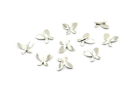 Silver Diy Jewelry, 25 Silver Tone Butterfly Blanks (10mm) Bs 1278 H0394