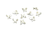 Silver Diy Jewelry, 25 Silver Tone Butterfly Blanks (10mm) Bs 1278 H0394