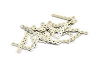 Silver Brass Charm, 25 Silver Tone Connector With 5 Holes, Charms, Findings (22x4.5mm) Brs 39 A0285 H0430