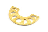 Moon Phases Pendant, 2 Raw Brass Semi Circle Pendants, Earring Findings (38.5x22x1.5mm) U123