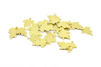 Pirinç Yaprak Tılsımı, 50 Ham Pirinç Yaprak Tılsımı (19x14x0,8 mm) Y380 Y236