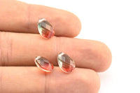 Glass Drop Bead, 4 Red And Blue Tone Color Glass Tear Drop Beads With 1 Hole (12x8x5.5mm) Y213(3)