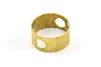 Brass Circle Charm, 12 Raw Brass Circle With 2 Holes (17x8x0.5mm) BS 1777