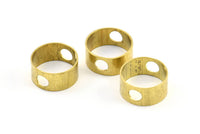 Brass Circle Charm, 12 Raw Brass Circle With 2 Holes (17x8x0.5mm) BS 1777