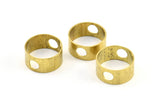Brass Circle Charm, 12 Raw Brass Circle With 2 Holes (17x8x0.5mm) BS 1777