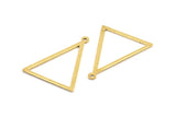 Brass Blank Triangles, 6 Raw Brass Triangles with 1 Loop (34x27x1mm) BS 2327