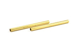 Brass Tube Bead, 6 Raw Brass Tube Findings (70x5mm) BS 1840