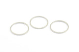 Silver Circle Connector, 24 Silver Tone Circle Connectors, Rings, Findings (18x0.8mm) BS 2094