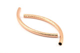Rose Gold Tube, 1 Rose Gold Plated Brass Textured Curved Tubes (7x120mm) Bs 1632 Q0366