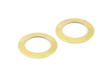 Brass Circle Connectors, 12 Raw Brass Circle Connector Rings (22x3.5x0.7mm) B0101