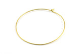 Hoop Earring Wires, 50 Raw Brass Stud Earring Wires  (50x0.8mm) BS 2241
