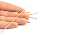 Copper Tube Beads, 12 Raw Copper Tube Beads (2x110mm) BRC227