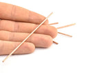 Copper Tube Beads, 12 Raw Copper Tube Beads (2x110mm) BRC227