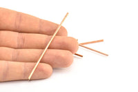 Copper Tube Beads, 12 Raw Copper Tube Beads (2x90mm) BRC228